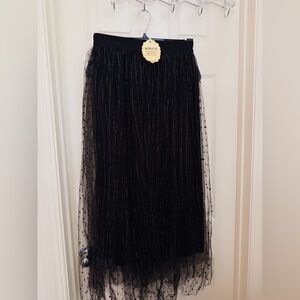 Black and Gold Women's Skirt black beads on